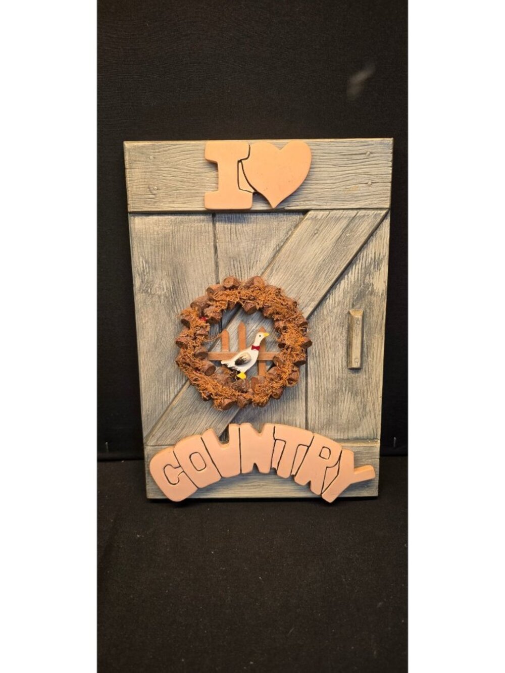 Vintage I Love Country Goose Ceramic Wall Decor Kimple Mold Corp '87 Cottagecore